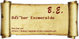 Báber Eszmeralda névjegykártya